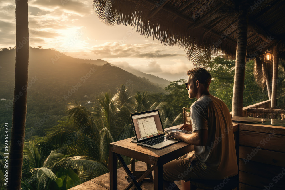 Digital Nomad Beautiful Landscape View