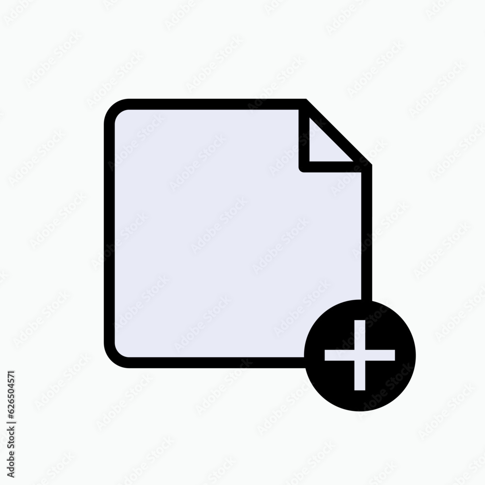Add File Icon within Line Art Style. New Document Symbol. Add File Icon within Line Art Style. New Document Symbol.