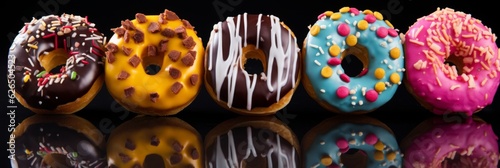 Photo of delicious donuts.generative ai