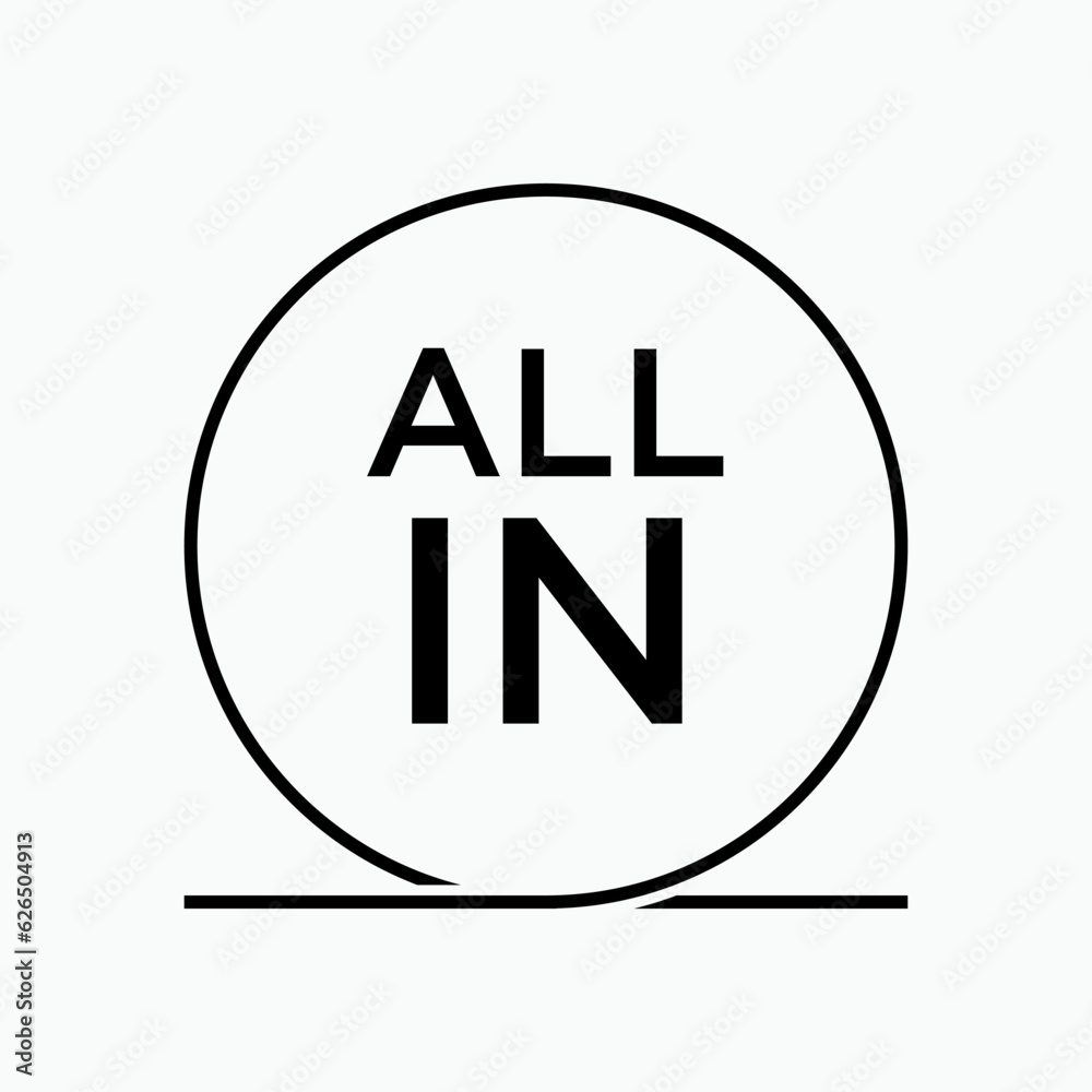 All in. One Betting Strategy Symbol - Vector. All in. One Betting Strategy Symbol - Vector.