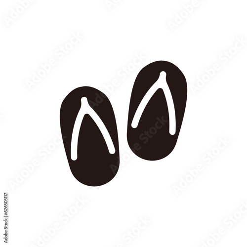 Geta icon.Flat silhouette version.