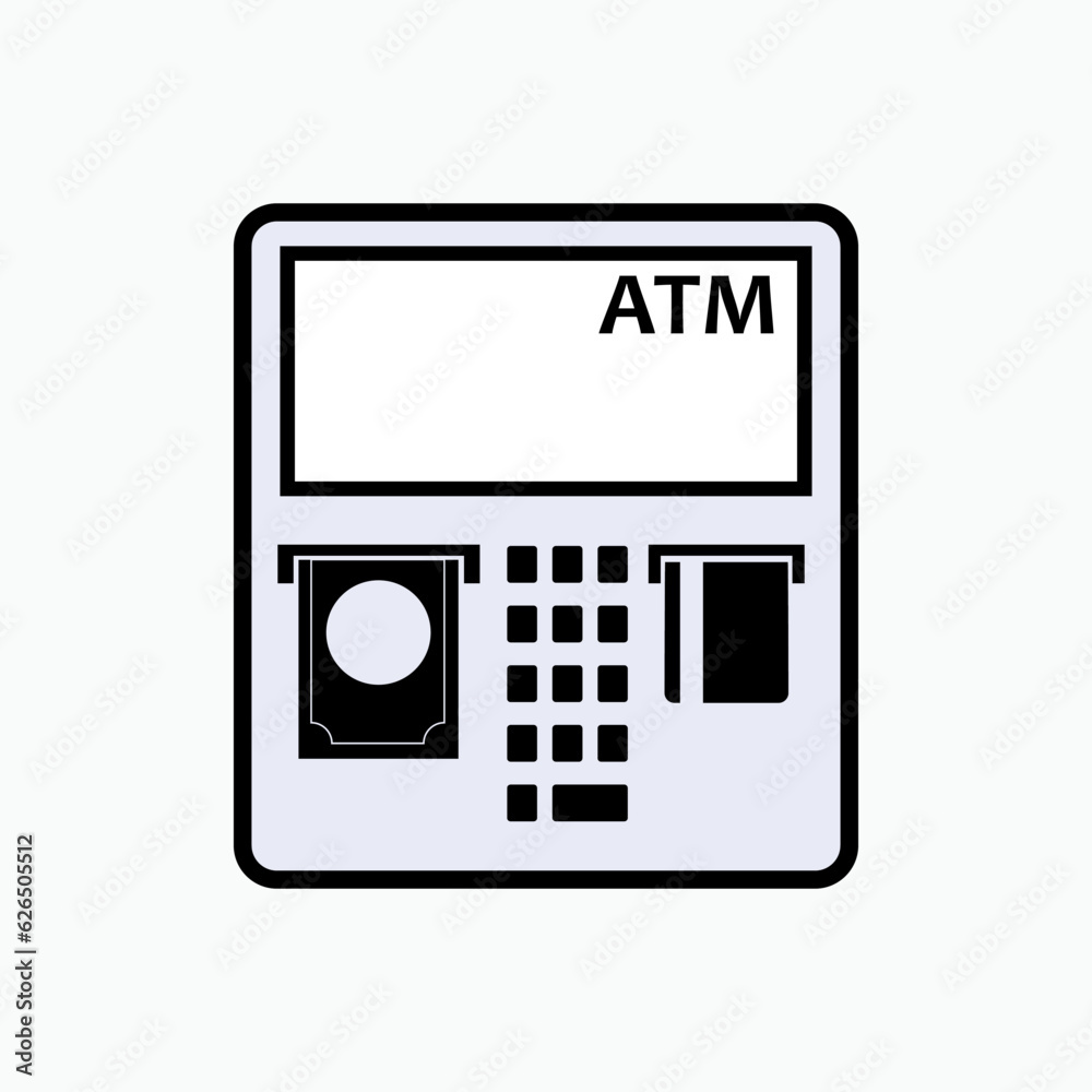 ATM Icon. Automatic Teller Machine Symbol - Vector. ATM Icon. Automatic Teller Machine Symbol - Vector.