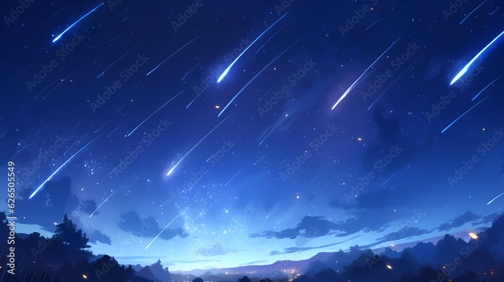 Beautiful cartoon illustration of starry sky
Beautiful cartoon illustration of starry sky