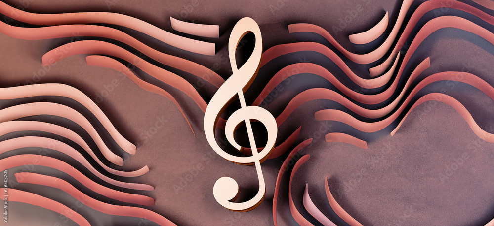 Ciondolo Chiave Musicale di Violino in ARGENTO 925 Galvanica Rodio 23233