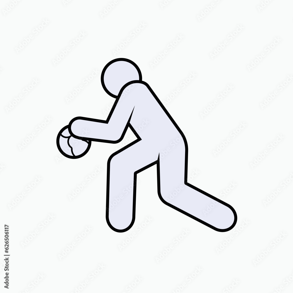 Basketball Player Icon. Popular Sport Symbol - Vector. Basketball Player Icon. Popular Sport Symbol - Vector.