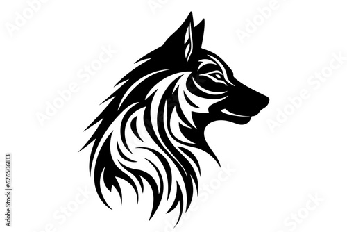 Wolf als Tribal Tattoo Kunst