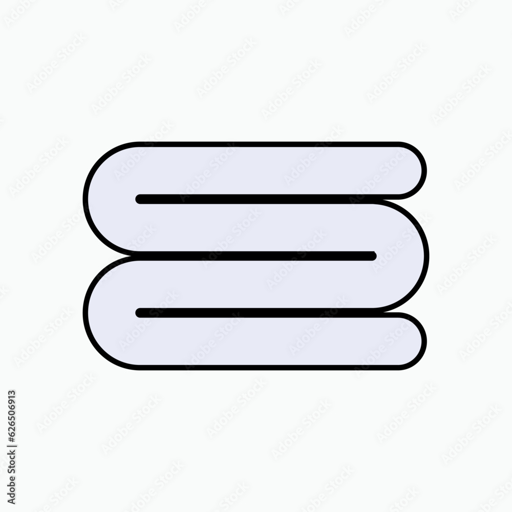 Blanket Icon. Bedding Element, Bed Cover Symbol. Blanket Icon. Bedding Element, Bed Cover Symbol.