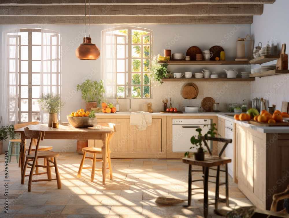 Small cozy kitchen in Provence style