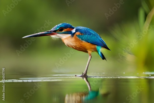 kingfisher on the branch generated ai