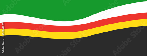 Minimalist wallpaper background with black, green, red, and yellow colors.
