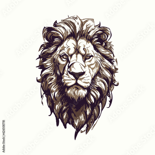 lion head mascot, colored version, Great for sports logos and team mascots