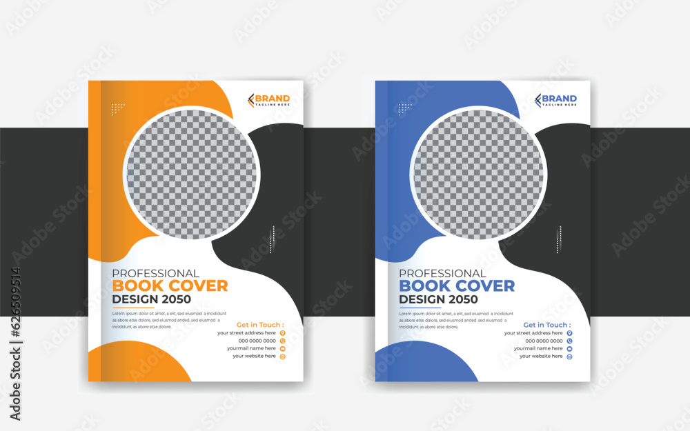 Annual report business book cover design template in a4 with vector Annual report business book cover design template in a4 with vector