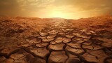 cracked earth in the desert