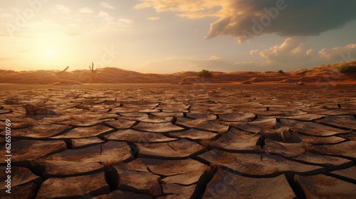 dry earth with cracked soil