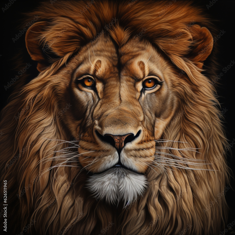 lion head portrait