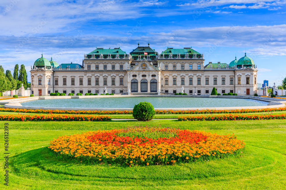 Vienna, Austria. Upper Belvedere Palace and garden.