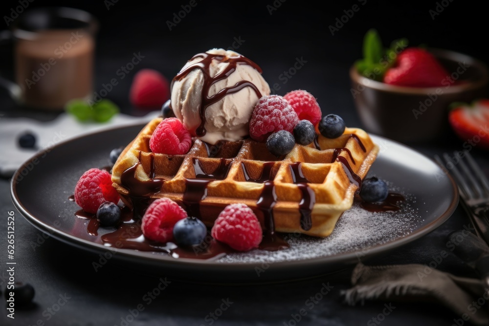 Waffle ice cream menu. Generate Ai Waffle ice cream menu. Generate Ai