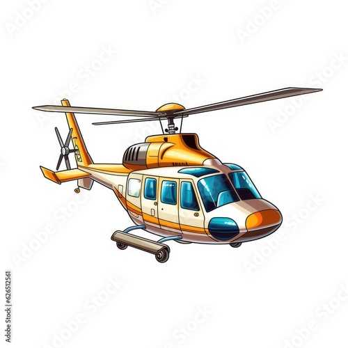 helicopter illustration with white background