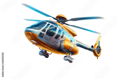 helicopter isolated on white background