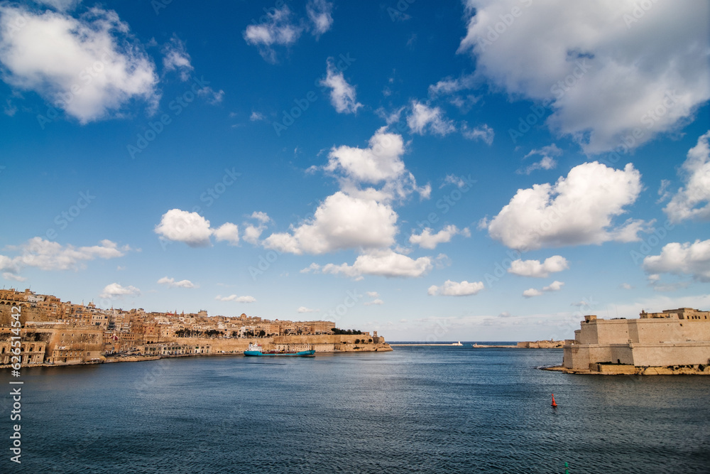 view of the old town and the old harbor. Mediterranean environment in summer view of the old town and the old harbor. Mediterranean environment in summer