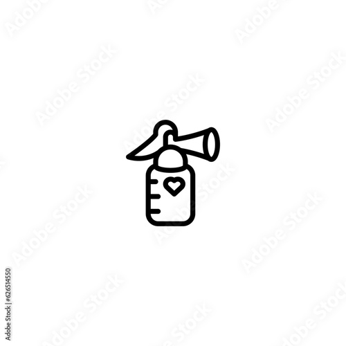 Breastpump mother Outline Icon, Logo, and illustration Vector
