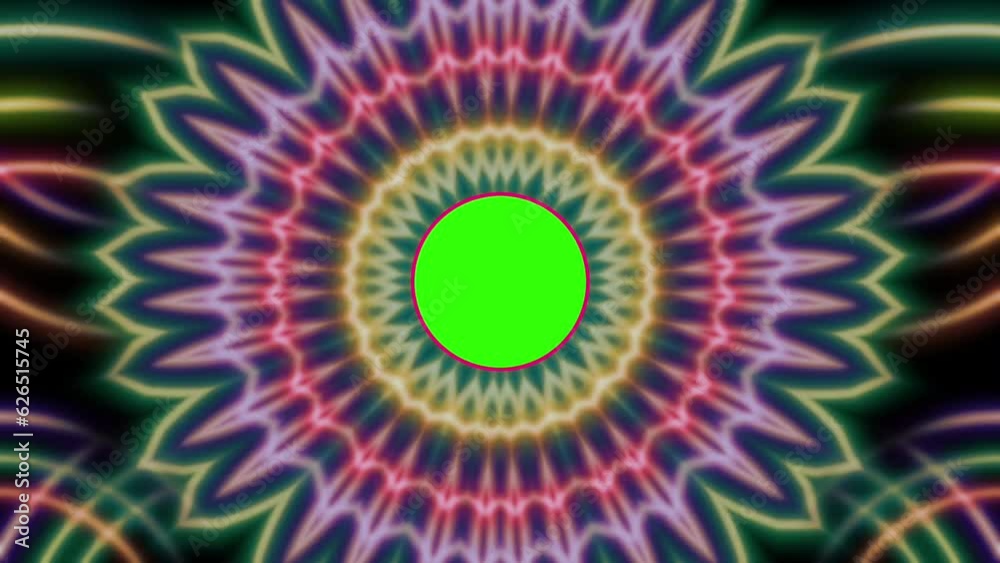 abstract fractal background. Mandala flowers animated abstract fractal background. Mandala flowers animated