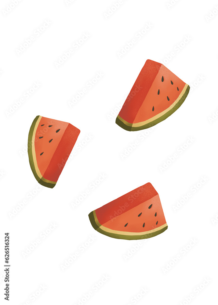 Illustration Watermelon cartoon fresh fruit I Arbuz Illustration Watermelon cartoon fresh fruit I Arbuz
