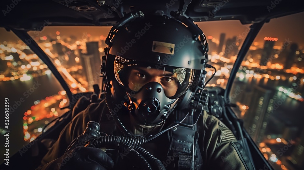 Fototapeta premium Elite Air Force Pilot: Master of the Skies