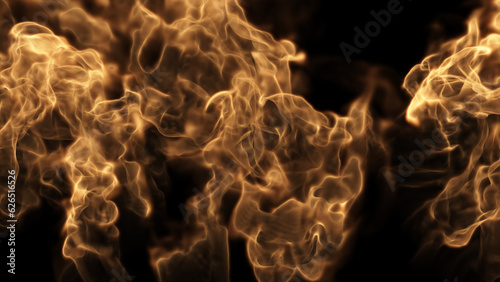 The flames of the fire are burning in close-up. Can be used as a video texture or background for design projects, scenes, etc.