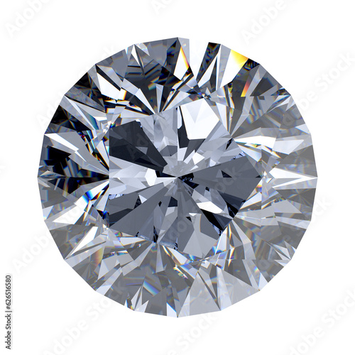 3D illustration of diamond isolated on transparent background