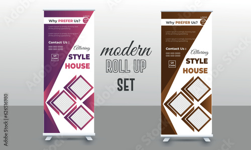 Business Corporate Creative Professional modern gradient identity  luxury  modern multipurpose official print ready simple standard stationery stylish  unique vector minimal  clean Rollup design set.