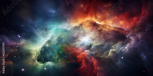 space background with nebula and stars.