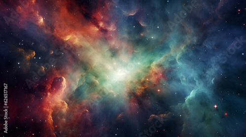 space background with nebula and stars.