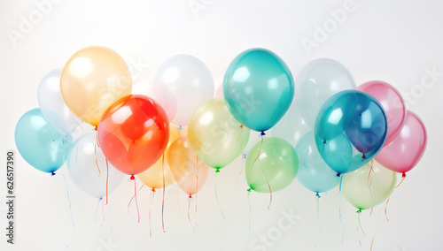 colorful balloons isolated on white