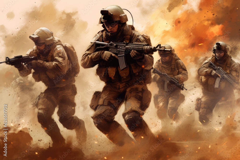 Army Officers on the Field: Ready for Duty