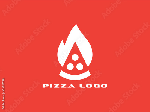 Pizza cafe. Pizza logo, emblem logo design vector icon. restaurants logo with pizza's new modern design.set as business pizza logo