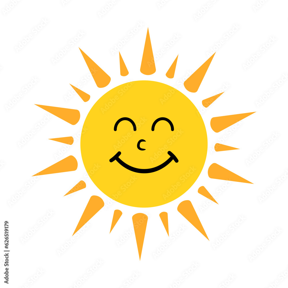 Collection of Cute Sun Illustrations for Design Elements Templet Collection of Cute Sun Illustrations for Design Elements Templet