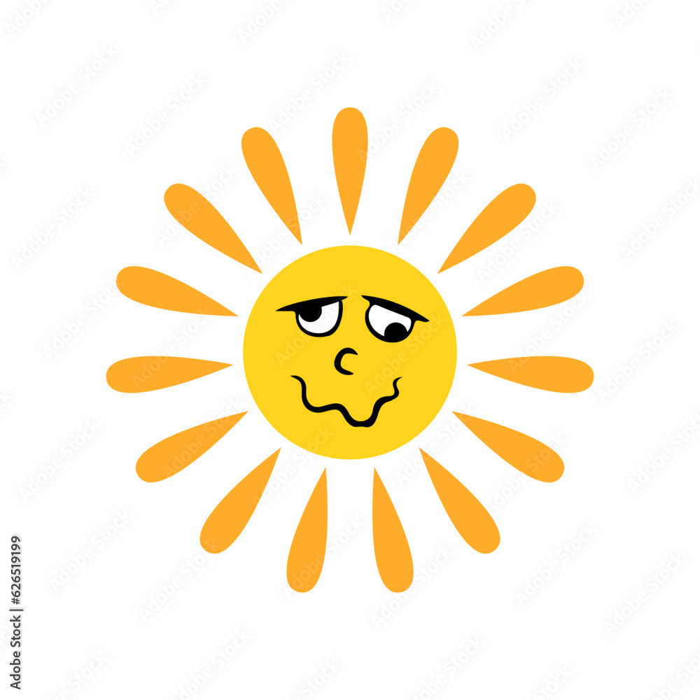Collection of Cute Sun Illustrations for Design Elements Templet Collection of Cute Sun Illustrations for Design Elements Templet