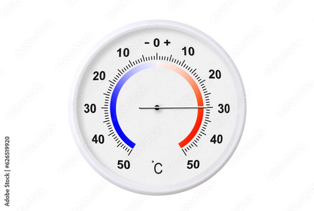 Celsius scale thermometer isolated on transparent background. PNG file. Ambient temperature plus 30 degrees Celsius scale thermometer isolated on transparent background. PNG file. Ambient temperature plus 30 degrees