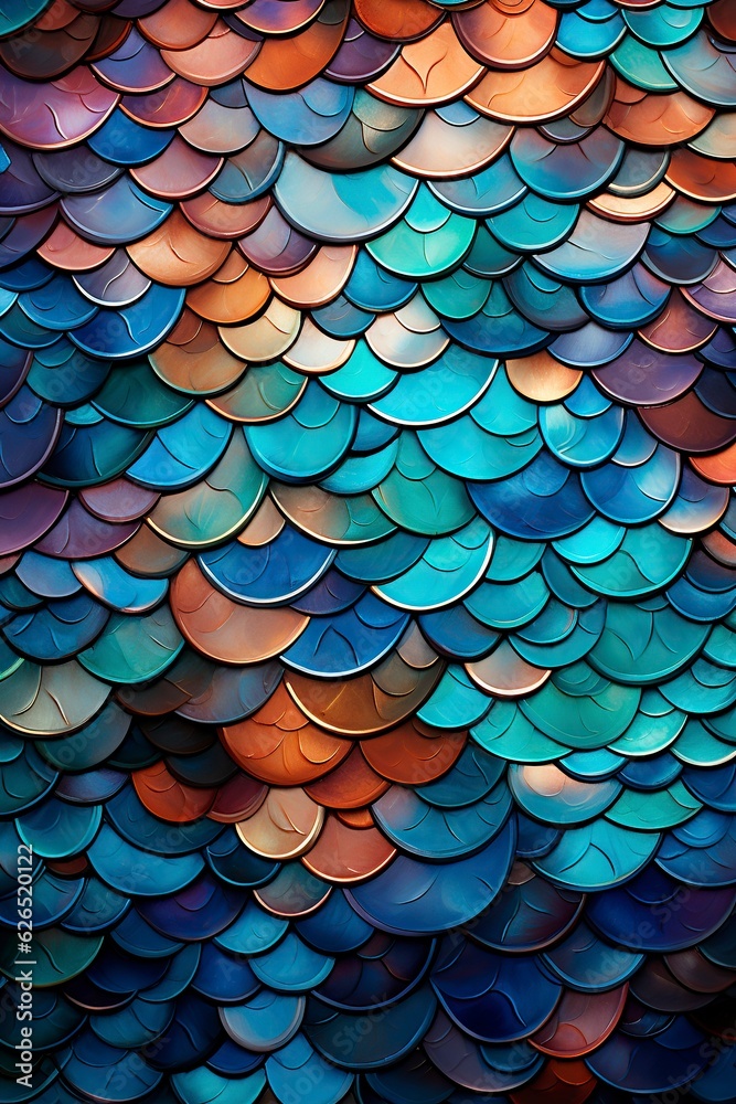 Behold a mesmerizing seamless pattern, showcasing mermaid scales adorned in enchanting galaxy colors. Dive into a world of mystical allure and cosmic beauty. Ai Generated Behold a mesmerizing seamless pattern, showcasing mermaid scales adorned in enchanting galaxy colors. Dive into a world of mystical allure and cosmic beauty. Ai Generated