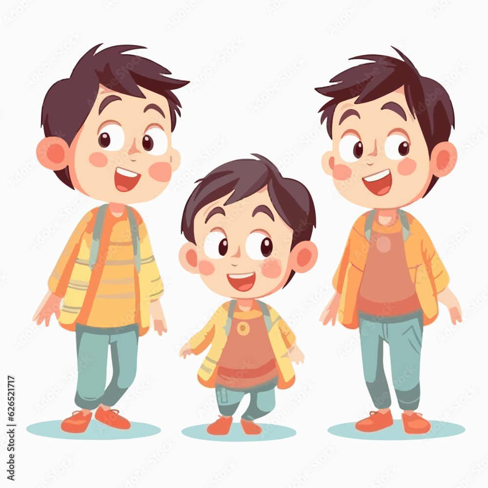 Cartoon boy painter, dressed for painting, vector illustration, young child. Cartoon boy painter, dressed for painting, vector illustration, young child.