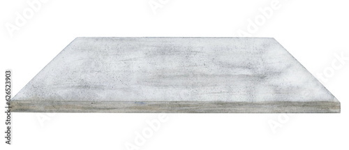 Watercolor concrete cement shelf table or floor in perspective illustration isolated on white backgrounds for board games and product display
