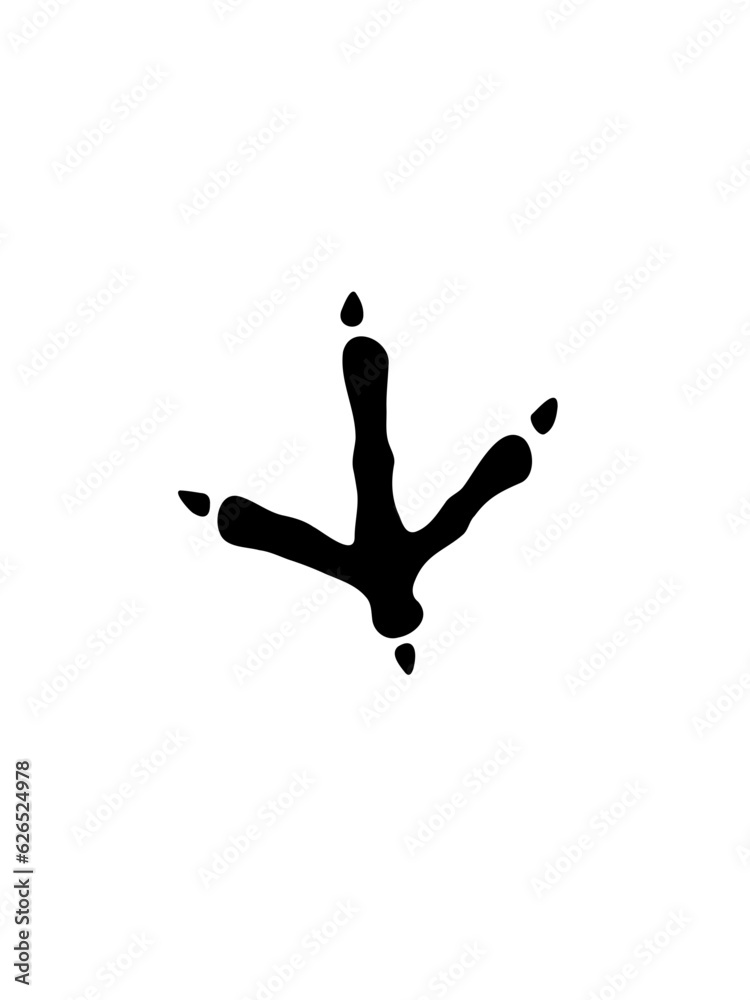 chicken-foot-print-svg-claw-cut-file-vector-graphic-stock-vector