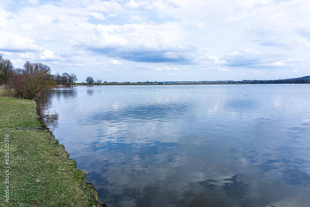 Vilstal Reservoir in Lower Bavaria Germany