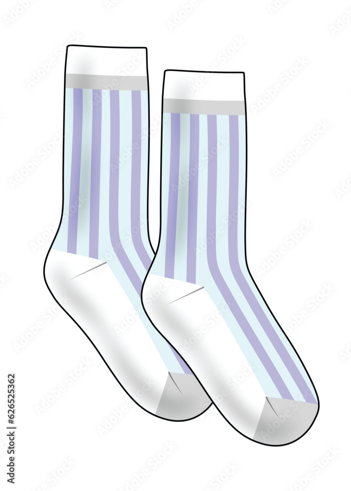 boys socks flat drawing vector illustration mockup template boys socks flat drawing vector illustration mockup template