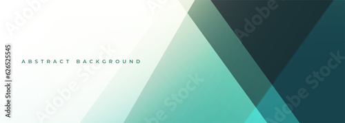 White modern abstract wide background with green line and geometric shapes. Vector illustration