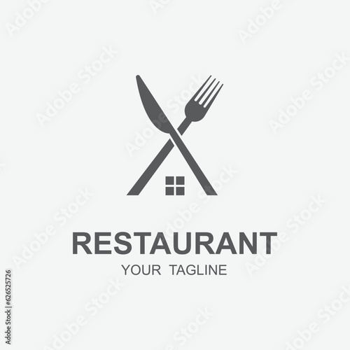 restaurant logo vector icon illustration design