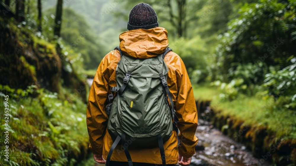 Backpack Adventure at nature, Generative AI