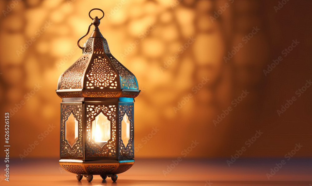 Metal patterned arab lantern with candle Metal patterned arab lantern with candle