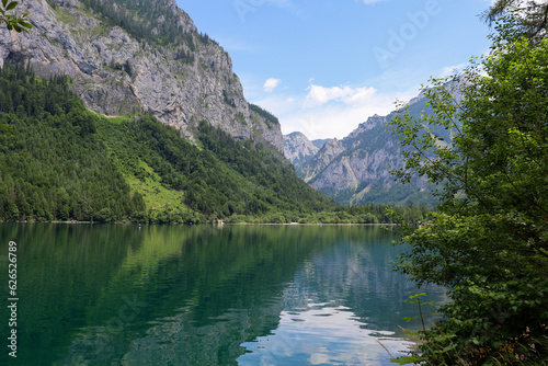 leopoldsteinersee, Austria. The Leopoldsteinersee is a mountain lake in Styria, in the east of Austria